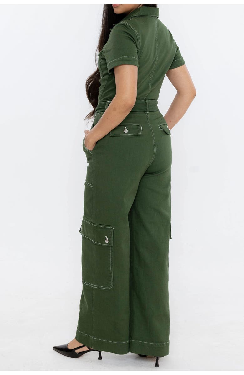 Rudes Denim The Saint Germain Jumpsuit, Alternate, color, Emerald