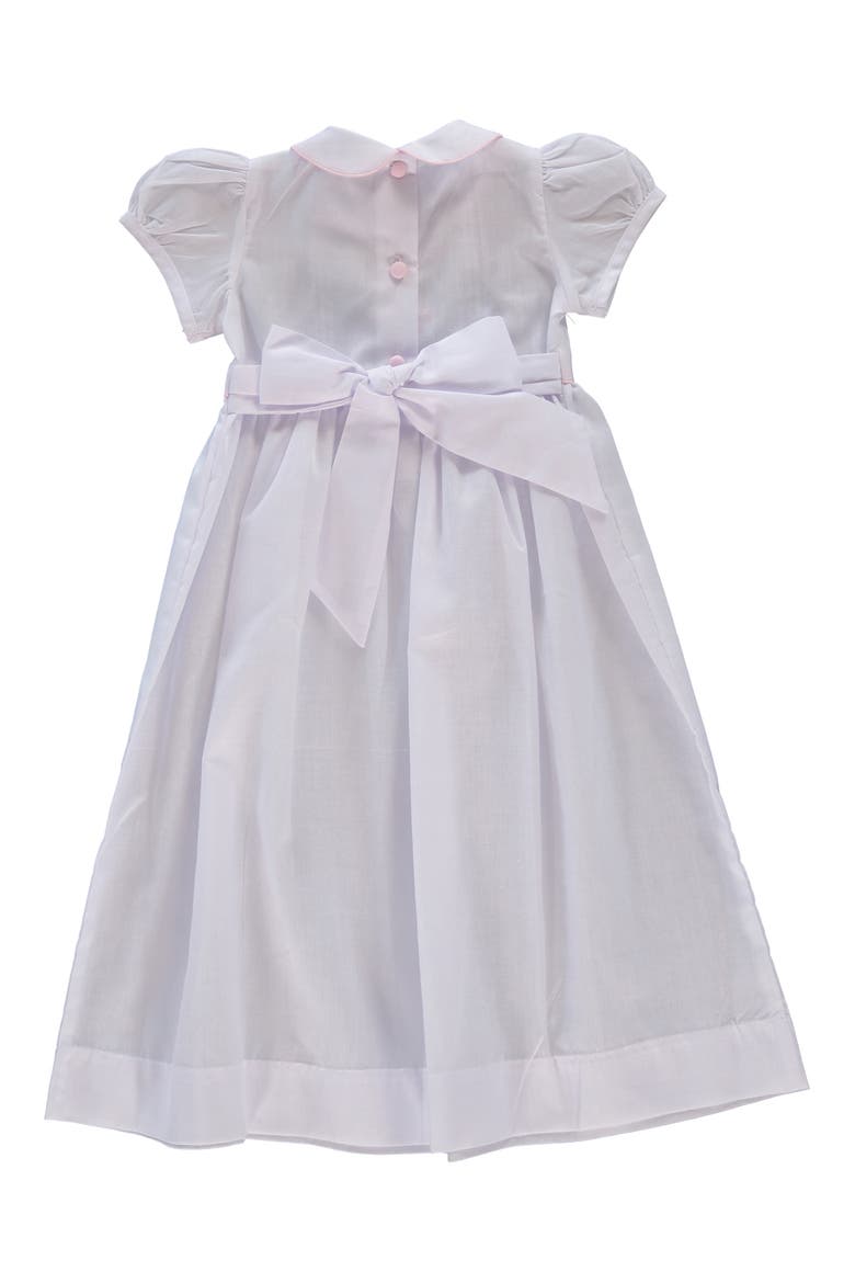 Embroidered Christening Gown & Bonnet Set, Alternate, color, WHITE