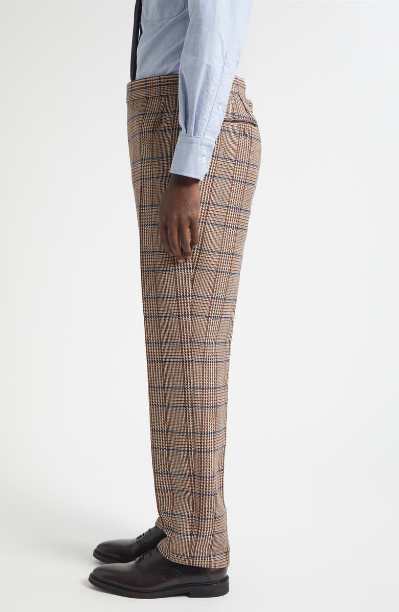 Thom Browne Classic Fit Hunting Tweed Backstrap Trousers, Alternate, color, Dark Brown