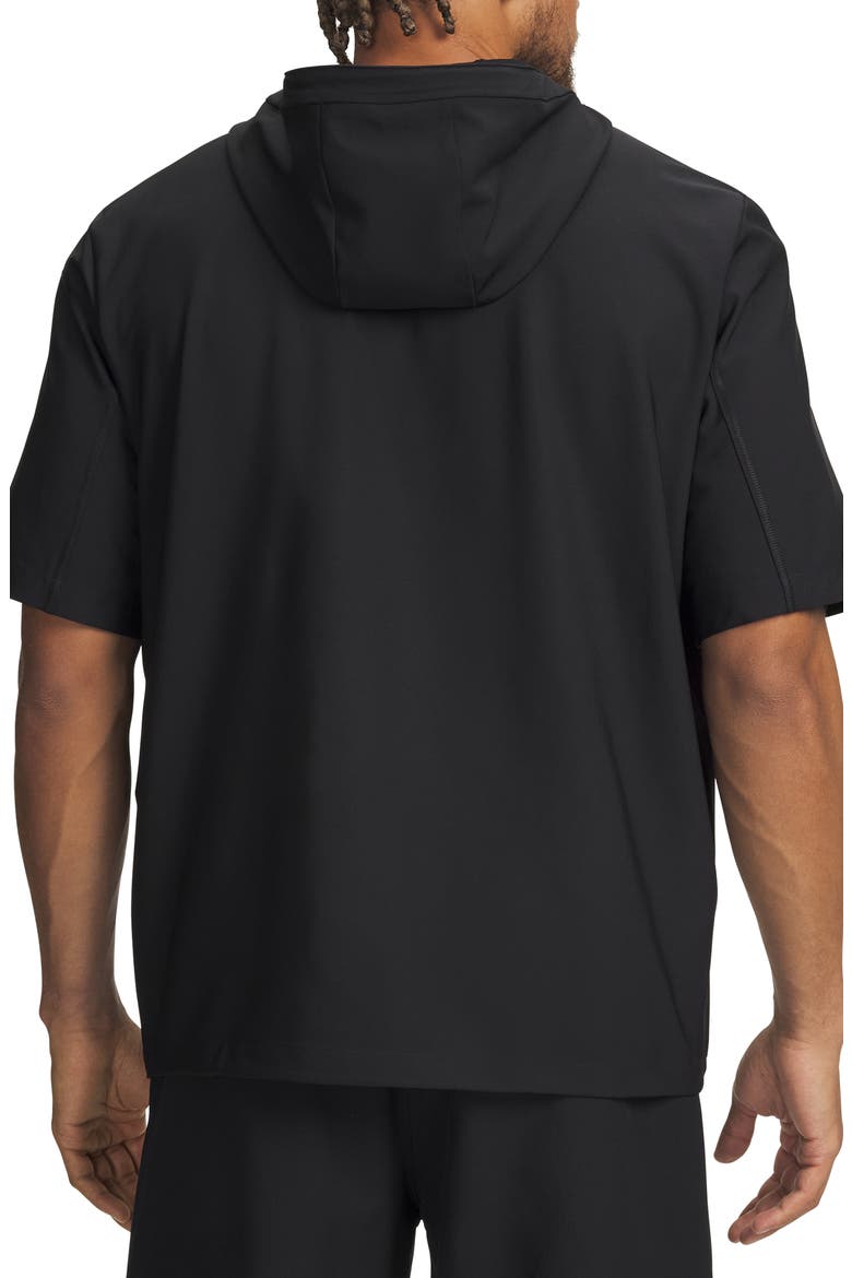 Unstoppable Short Sleeve Full Zip Hoodie, Alternate, color, BLACK / / BLACK