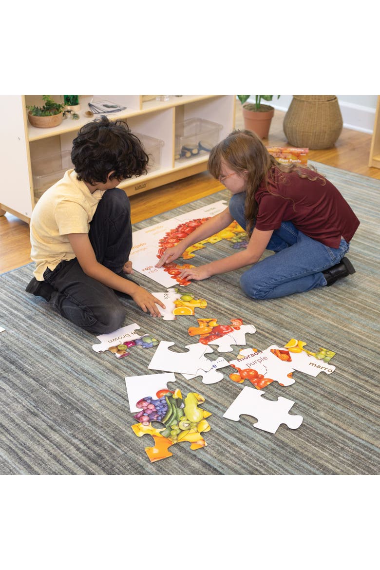 Colors - Los Colores - Bilingual Floor Puzzle - 24 Pieces, Alternate, color, Multicolored