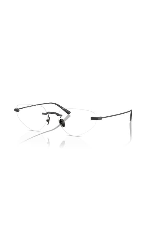 Ferrari 57mm Irregular Optical Glasses In Black
