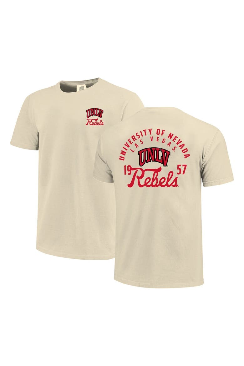Men's Cream UNLV Rebels Comfort Colors Mascot Overlay T-Shirt, Alternate, color, Cream