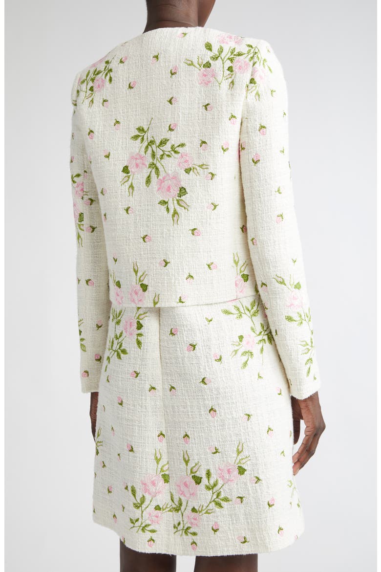 Rose Embroidered Cotton Blend Jacket (Nordstrom Exclusive), Alternate, color, TRIANON ROSES BOUCLE