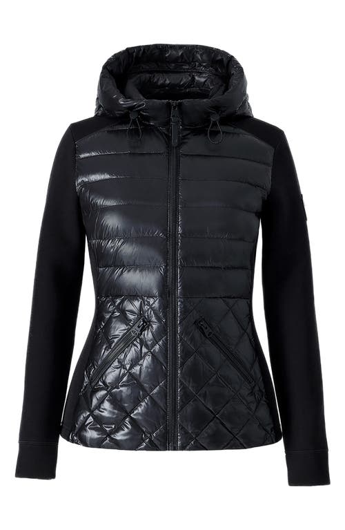 Mackage Agatha Mixed Media Down Jacket In Black