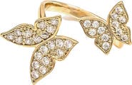 Bearfruit Jewelry 14k Gold Plated Butterfly Ring Dainty Statement Trendy Gift
