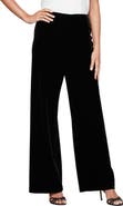 Alex Evenings Flat Front Wide Leg Trousers