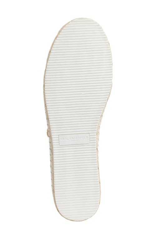 Shop Karl Lagerfeld Michaela Espadrille Flat In Bright White