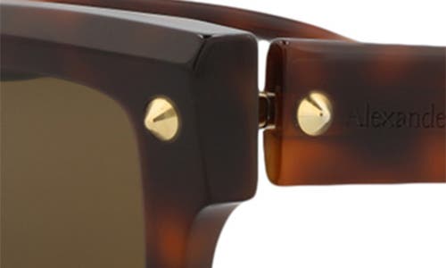 Alexander Mcqueen Mcqueen 52mm Rectangular Sunglasses In Brown