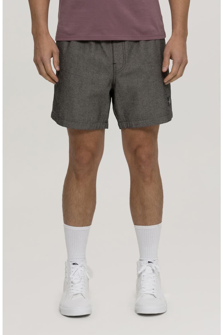 Hinano Drawstring Cotton Twill Shorts, Main, color, IRON
