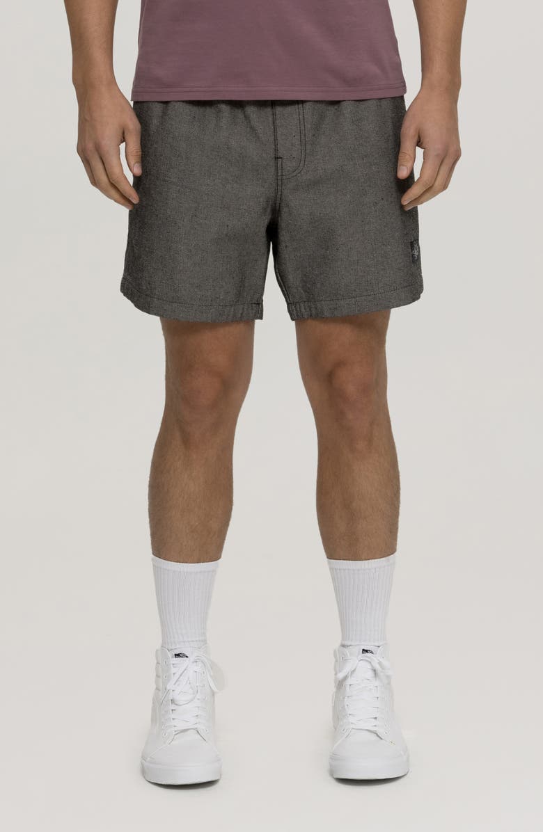 Maui & Sons Hinano Drawstring Cotton Twill Shorts, Main, color, Iron