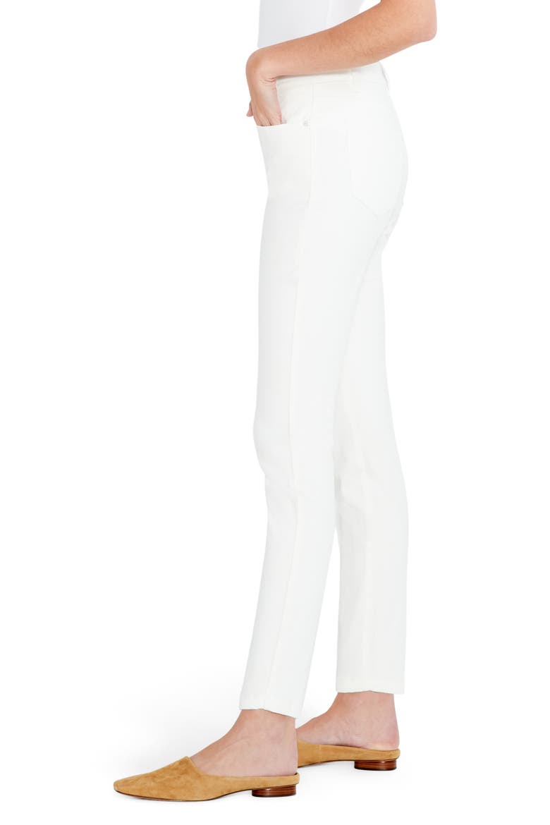 High Waist Slim Leg Ankle Jeans, Alternate, color, PAPER WHITE