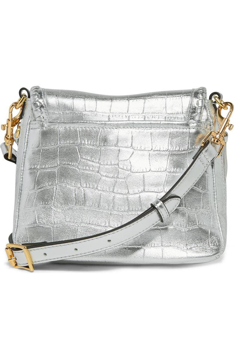 AIMEE All for Love Genuine Calf Hair & Leather Mini Crossbody Bag, Alternate, color, Metallic Silver Croco
