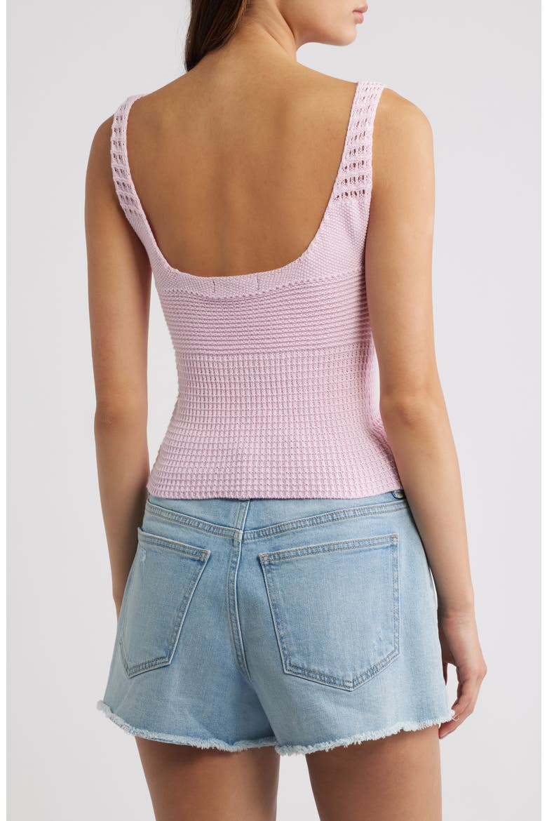 Brielle Open Knit Tank Top, Alternate, color, LIGHT PINK