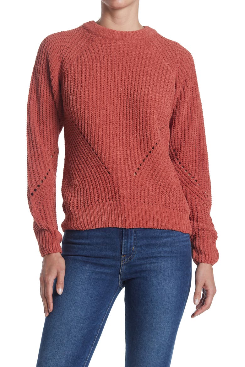 Sweet Presence Knit Sweater, Main, color, RUSTY ROSE