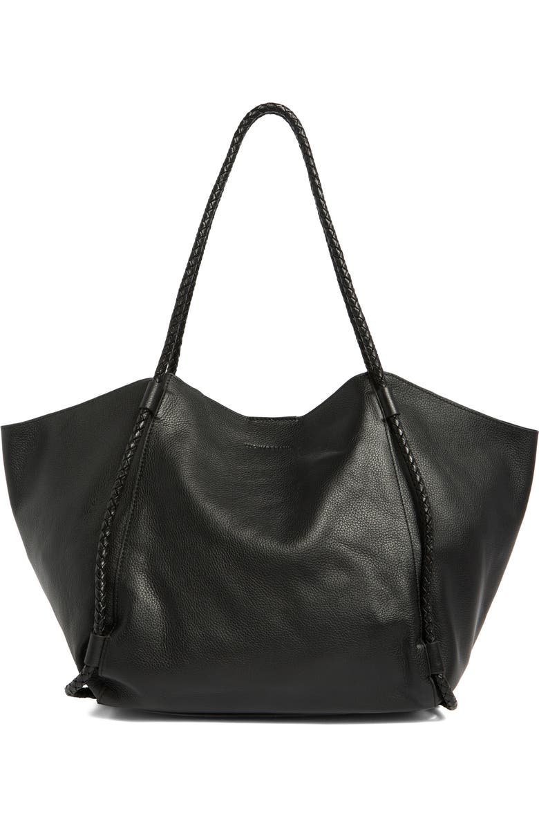 Lucky Brand Zila Leather Tote Bag, Main, color, Black