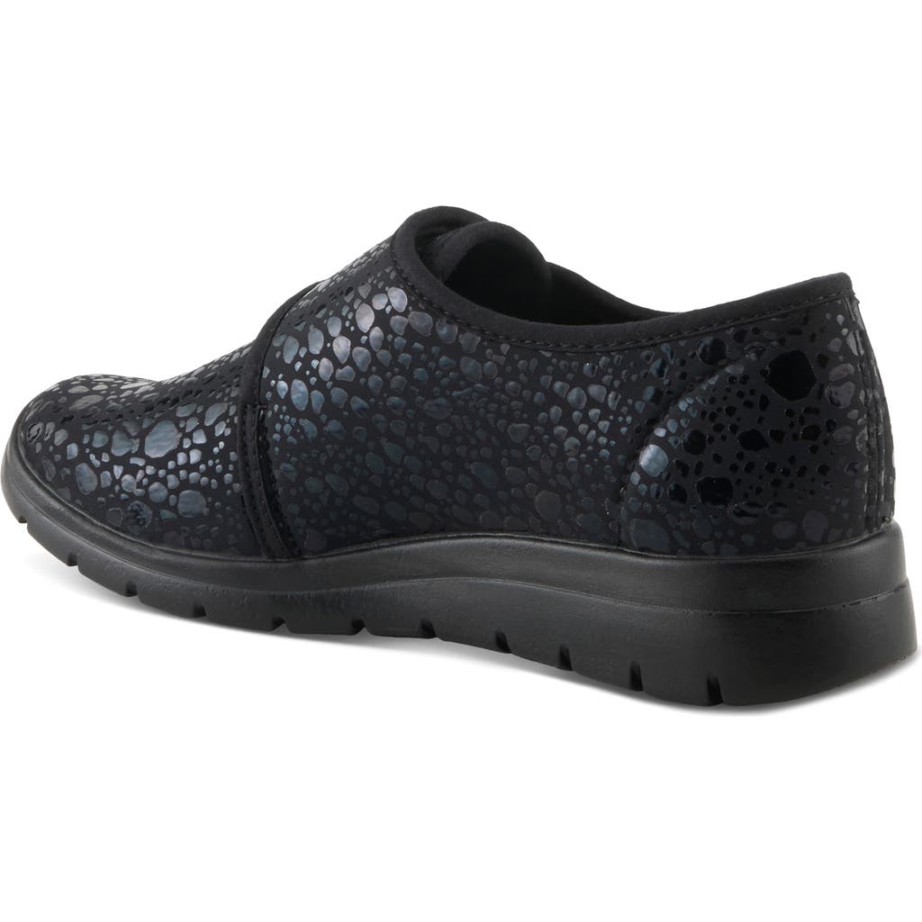 Flexus By Spring Step Amay Sneaker In Black Croco