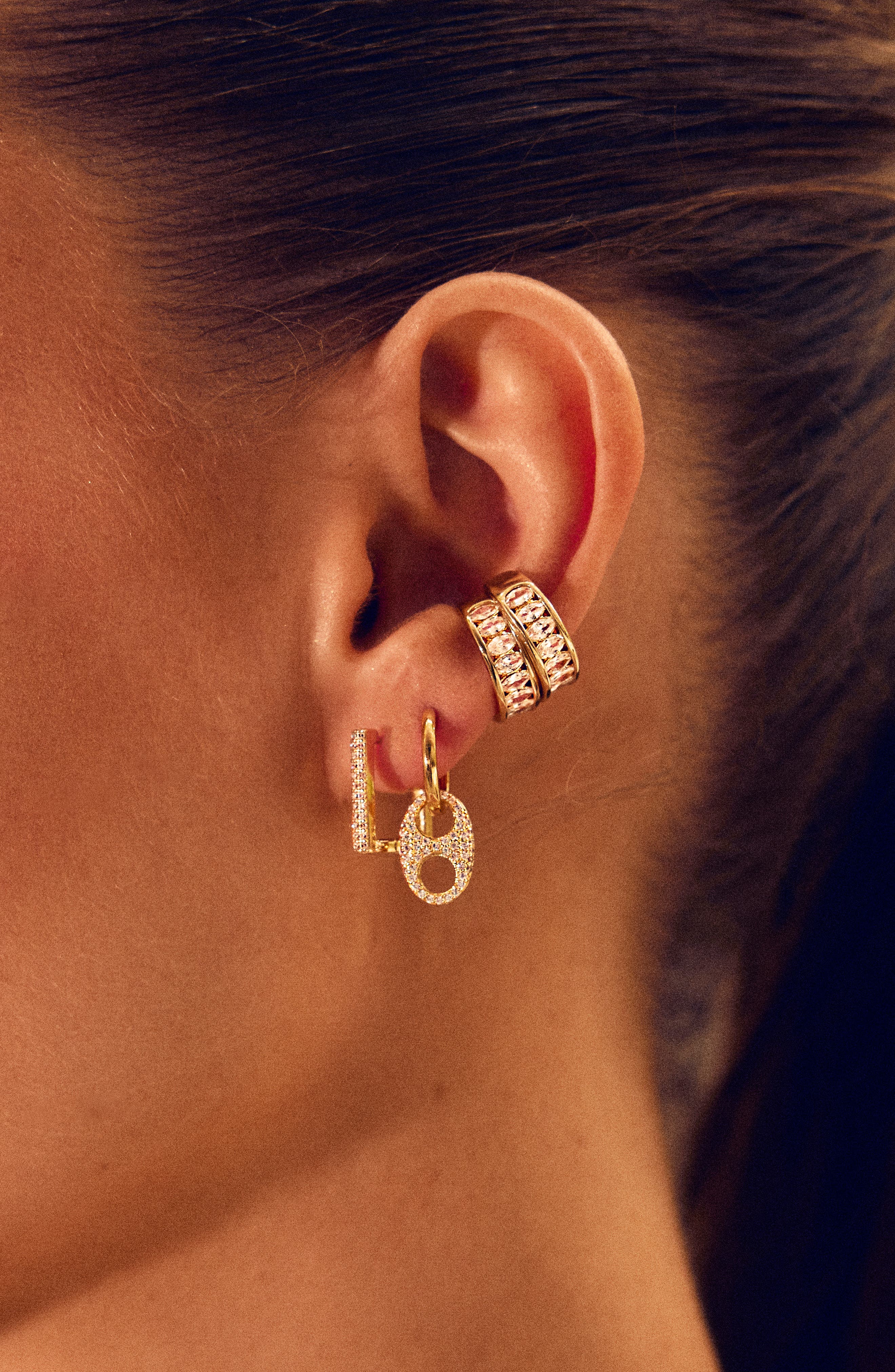 Sterling Forever Mira CZ Ear Cuffs (Women) | Nordstromrack