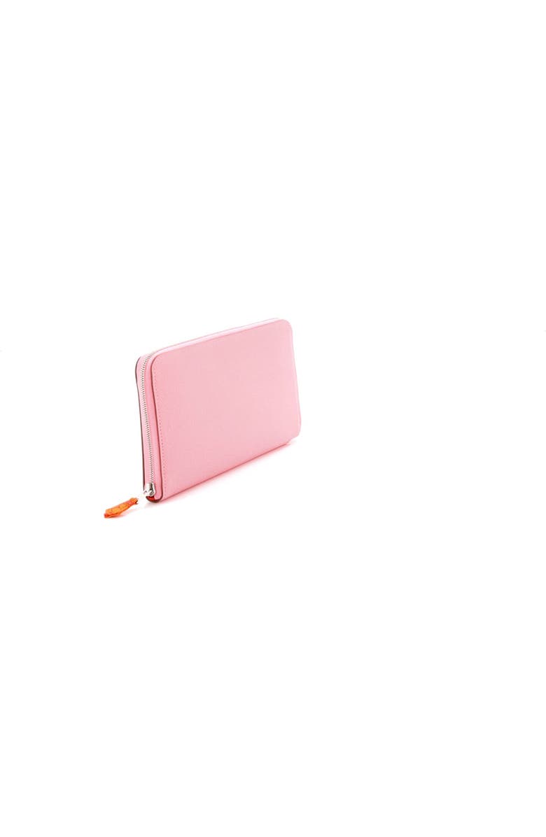 Pre-Owned Hermes Azap Zip Around Wallet Silk'in Epsom Long, Alternate, color, Rose Confetti