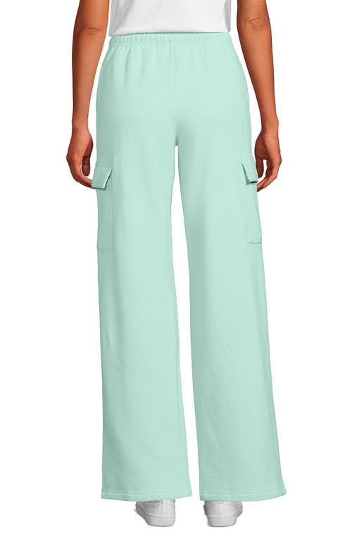 Lands' End Serious Sweats High Rise Wide Leg Cargo Pants In Julep