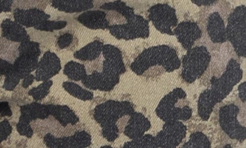 Kut From The Kloth Kelsey Leopard Print Frayed Mid Rise Ankle Flare Jeans