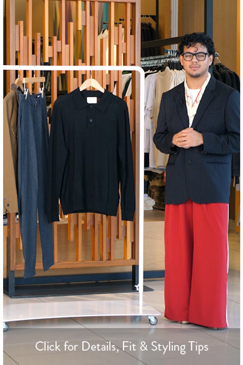 Serge 6584 Long Sleeve Wool Blend Polo Sweater video