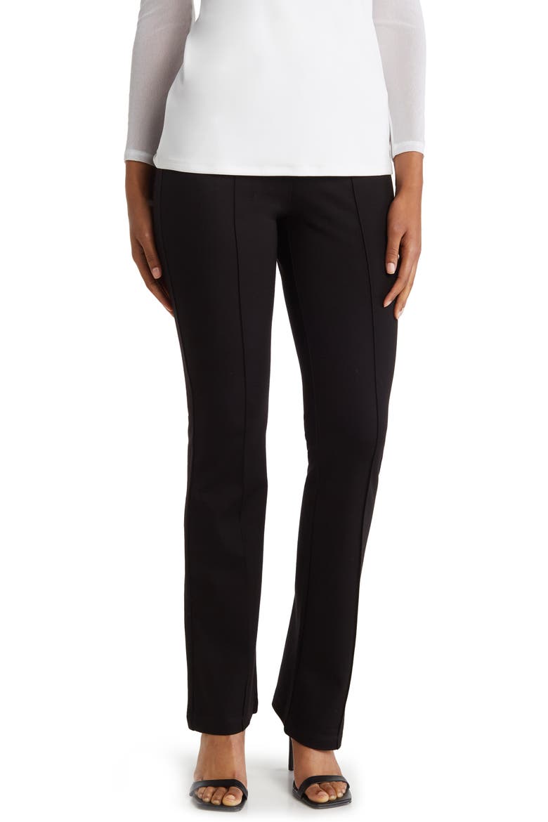 High Waist Bootcut Pointe Pants, Main, color, BLACK