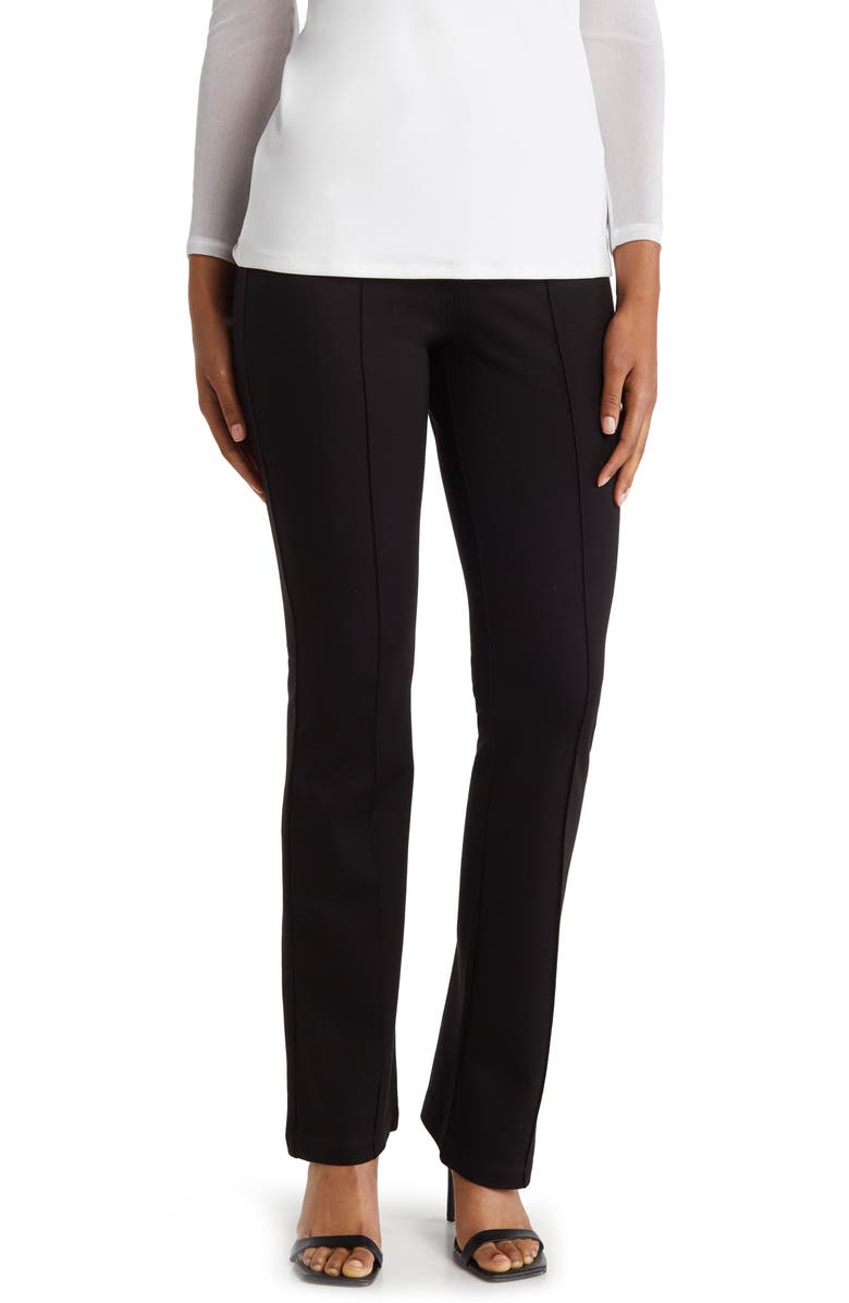 T Tahari High Waist Bootcut Pointe Pants, Main, color, Black