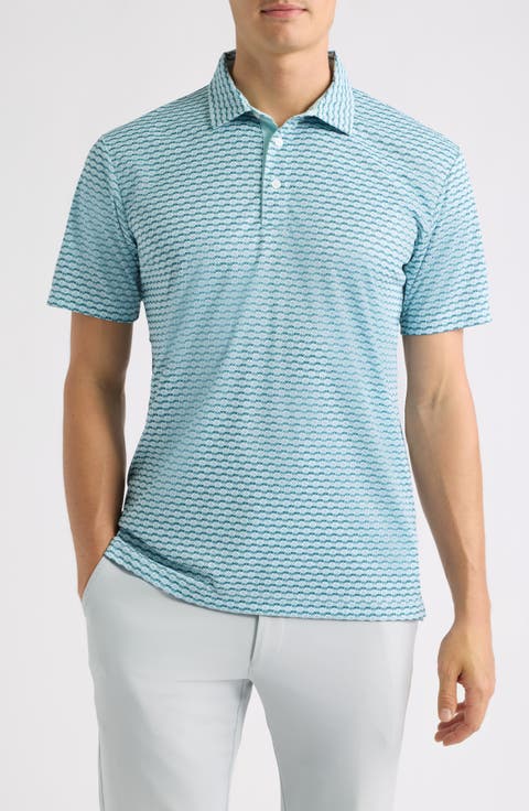 Valley Geo Print Performance Golf Polo