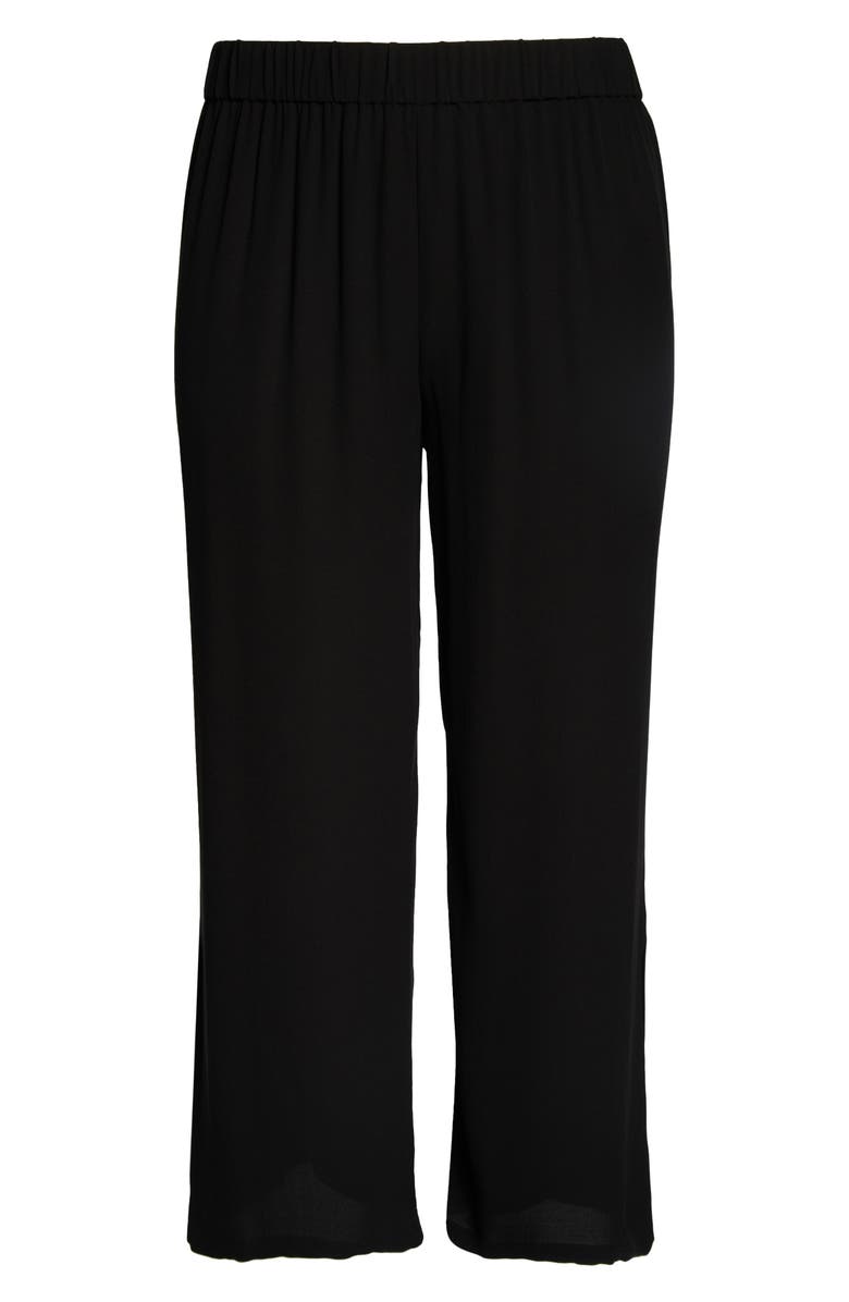 Eileen Fisher Wide Leg Slit Hem Ankle Pants, Alternate, color,