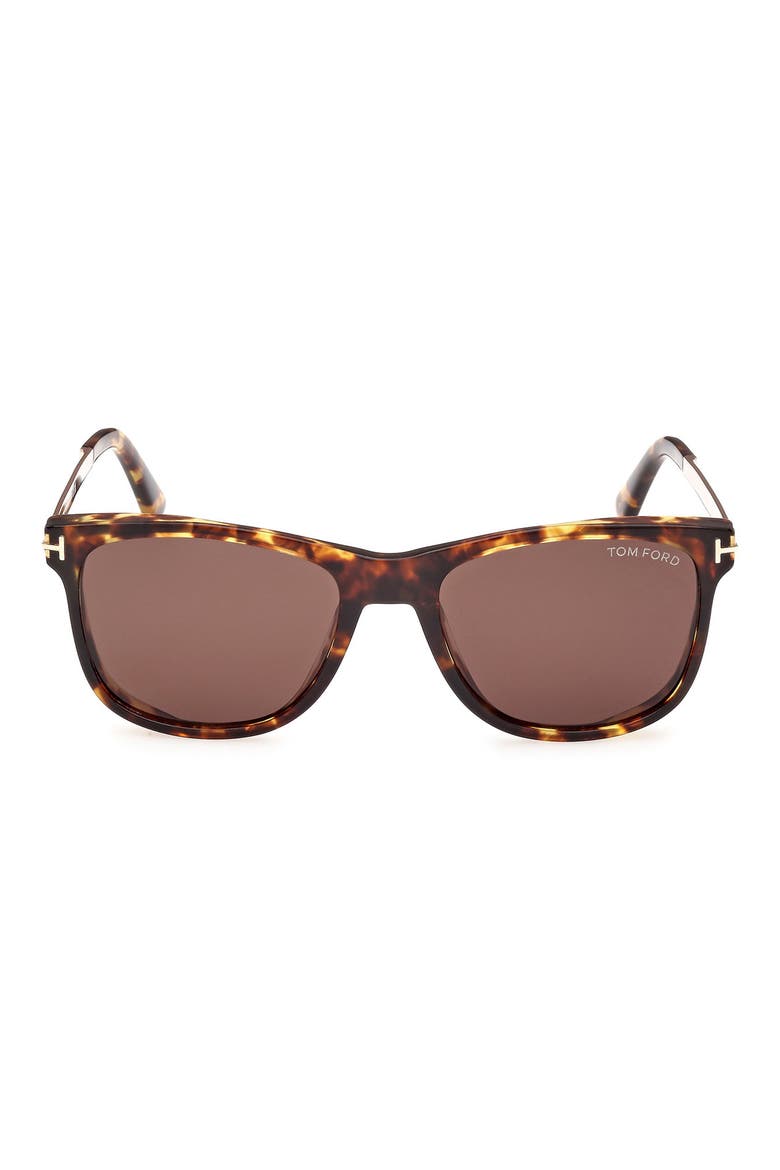 53mm Square Sunglasses, Main, color, VINTAGE HAVANA / T LOGO