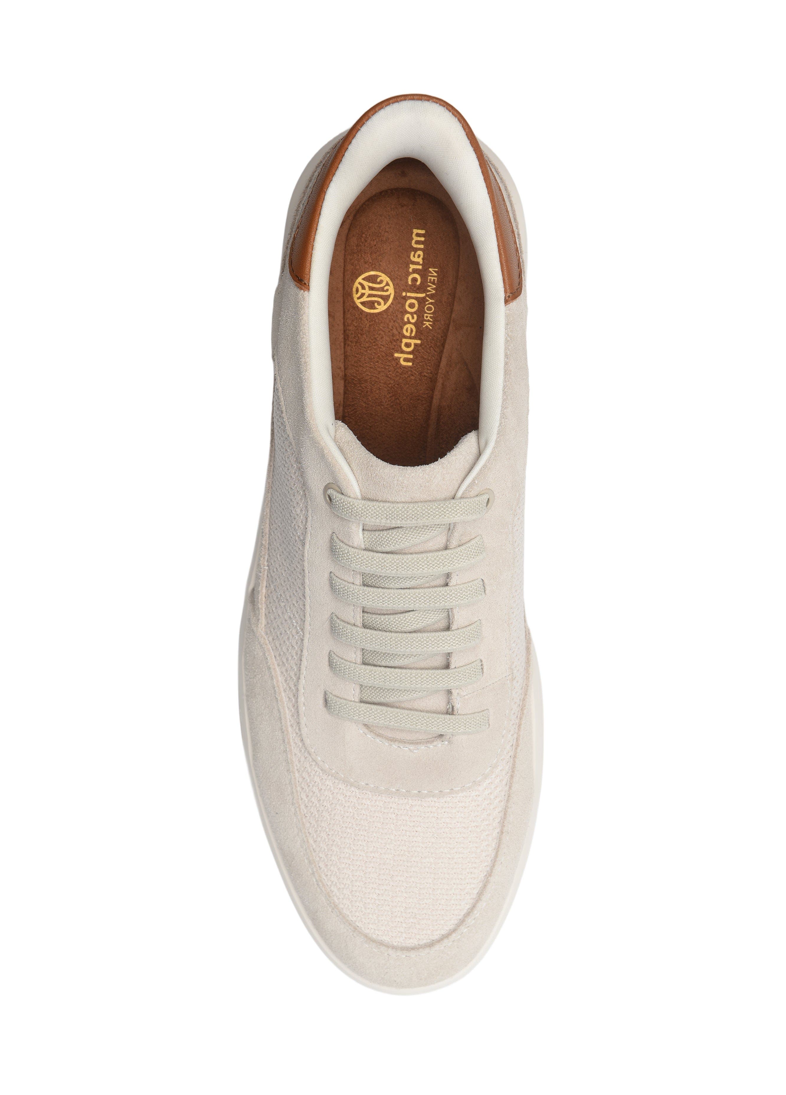 Marc Joseph New York Bill Ave Hands Free Technology Lightweight Leather Sneaker, Alternate, color, Ivory Suede