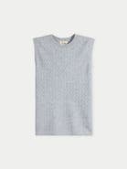 Gobi Cashmere Ajour Knit Crewneck Cashmere Vest