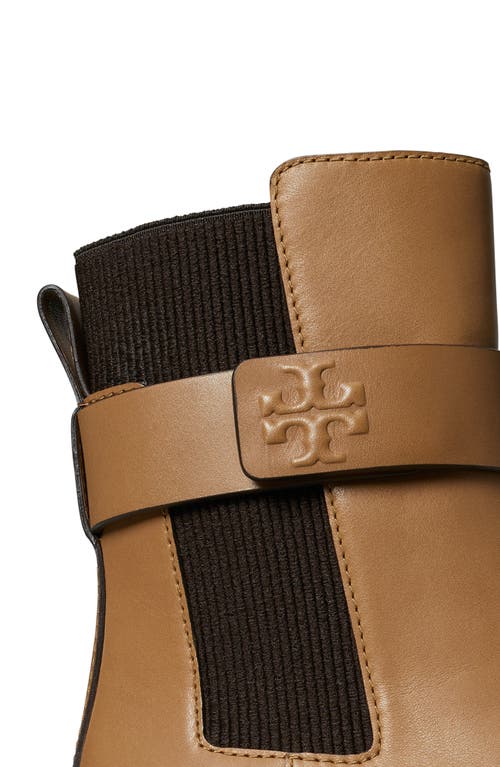 Tory Burch Double T Leather Chelsea Boot In Brown