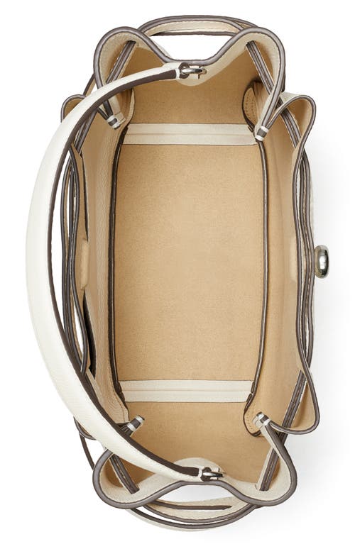 Tory Burch Romy Bucket Bag In Light Cream