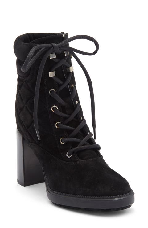 Iole Quilted Lace-Up Bootie (Women)