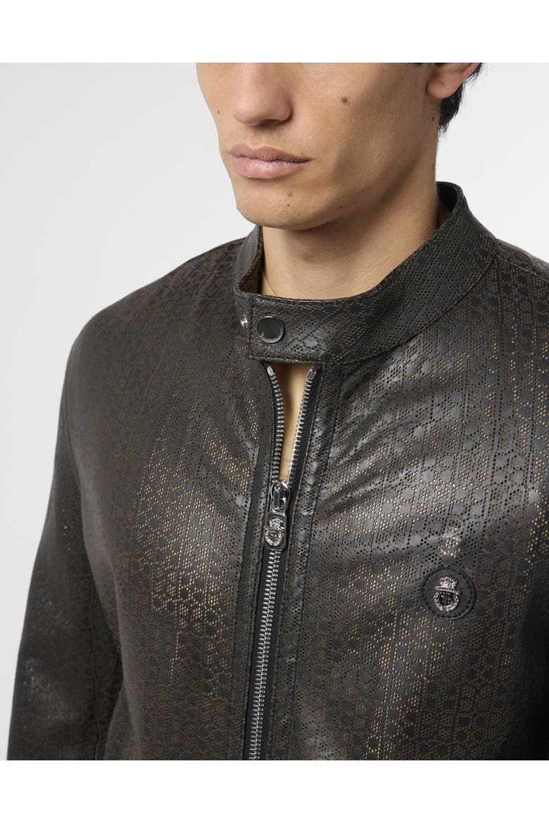 Perforated Moto Jacket Bb Men, Alternate, color, black