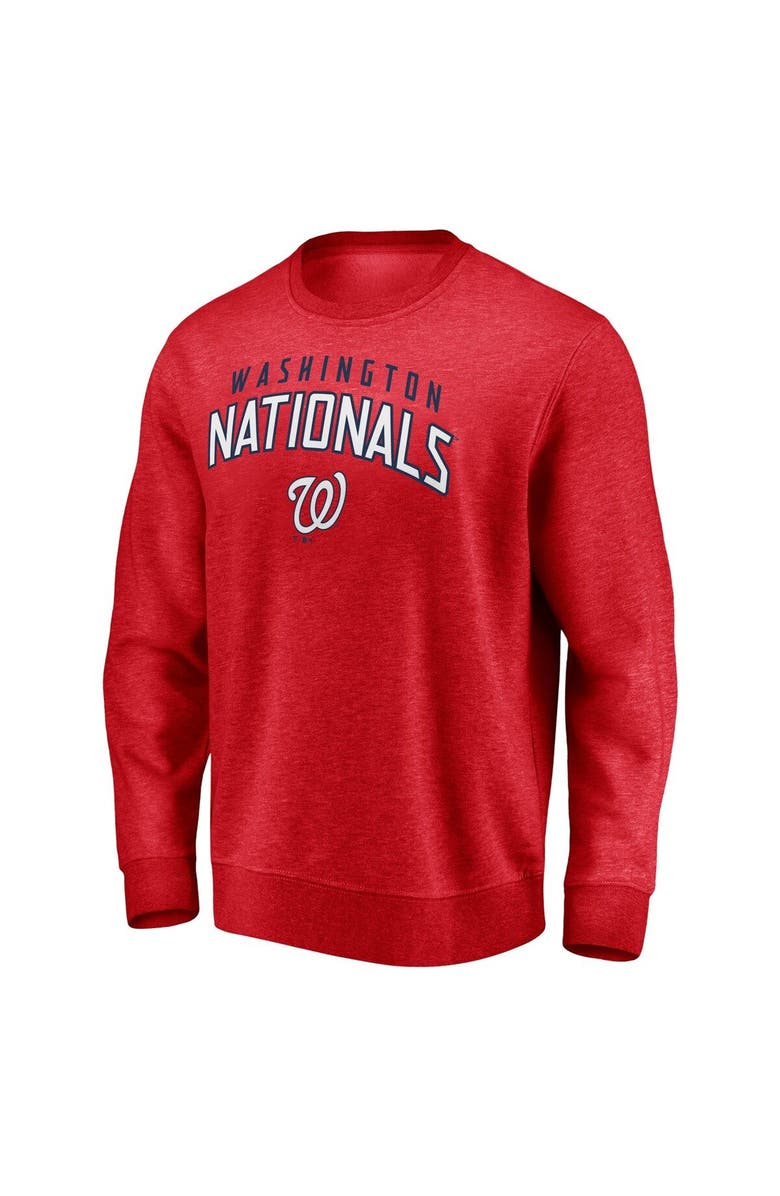FANATICS Men's Fanatics Branded Red Washington Nationals Gametime Arch Pullover Sweatshirt, Alternate, color, 