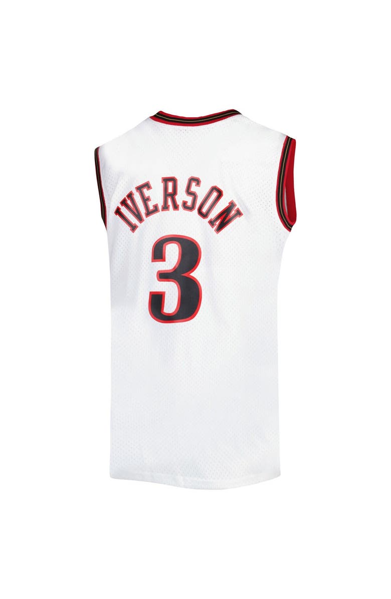 Mitchell & Ness Men's Mitchell & Ness Allen Iverson White Philadelphia 76ers Big & Tall Hardwood Classics 1996/97 Swingman Jersey, Alternate, color, 