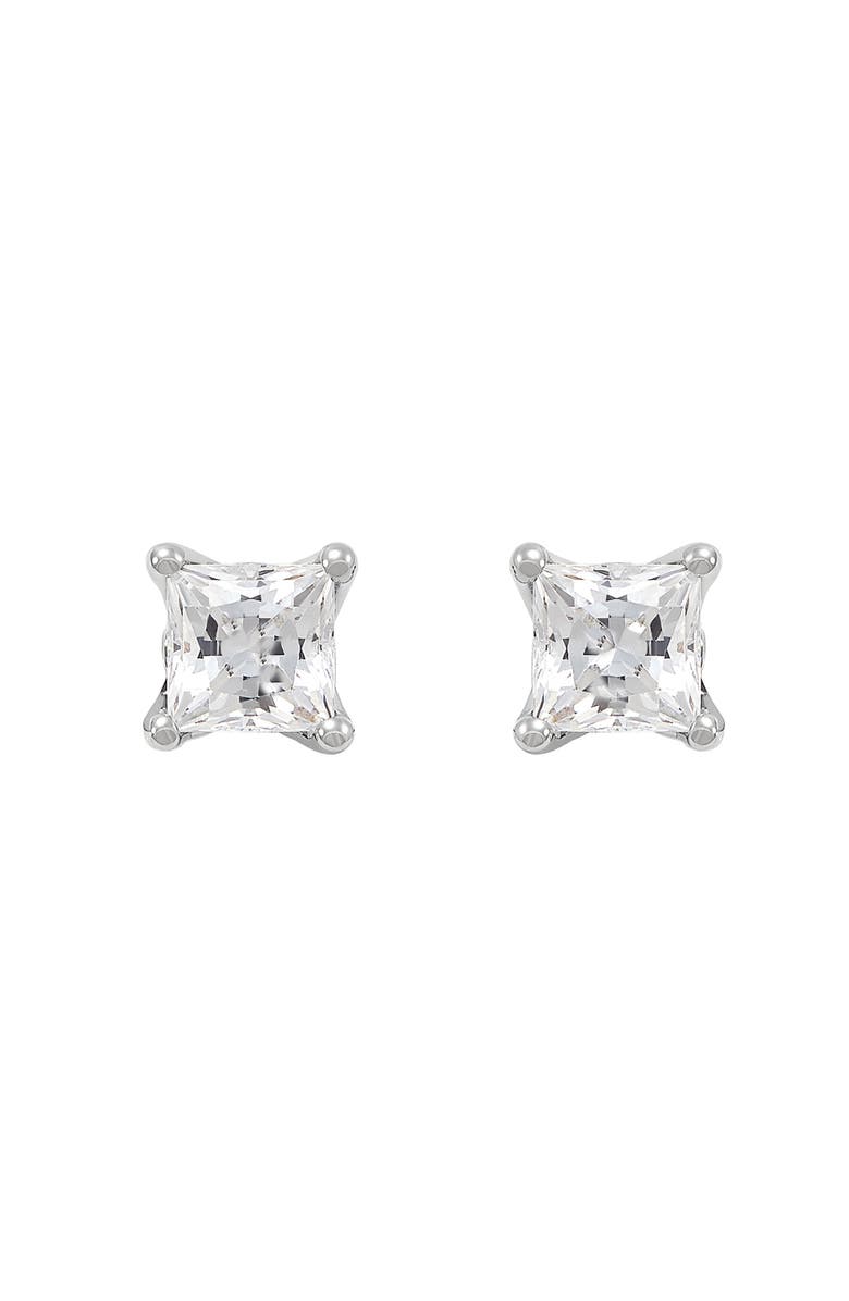 Frankie & Zoe Lab Grown Diamond Stud Earrings, Main, color, White Gold