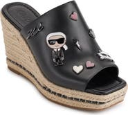 KARL LAGERFELD PARIS Corissa Pin Espadrille Platform Slide Sandal