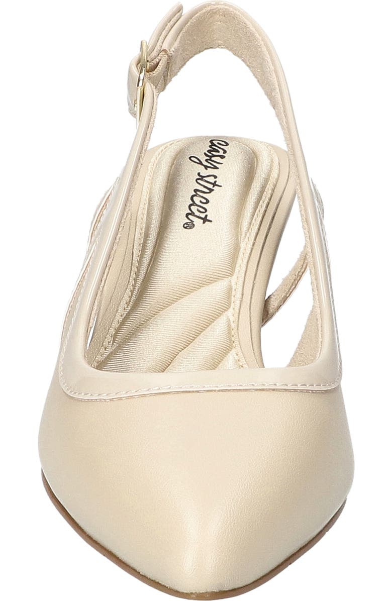 EASY STREET Glisten Kitten Heel Slingback Pump, Alternate, color, Bone