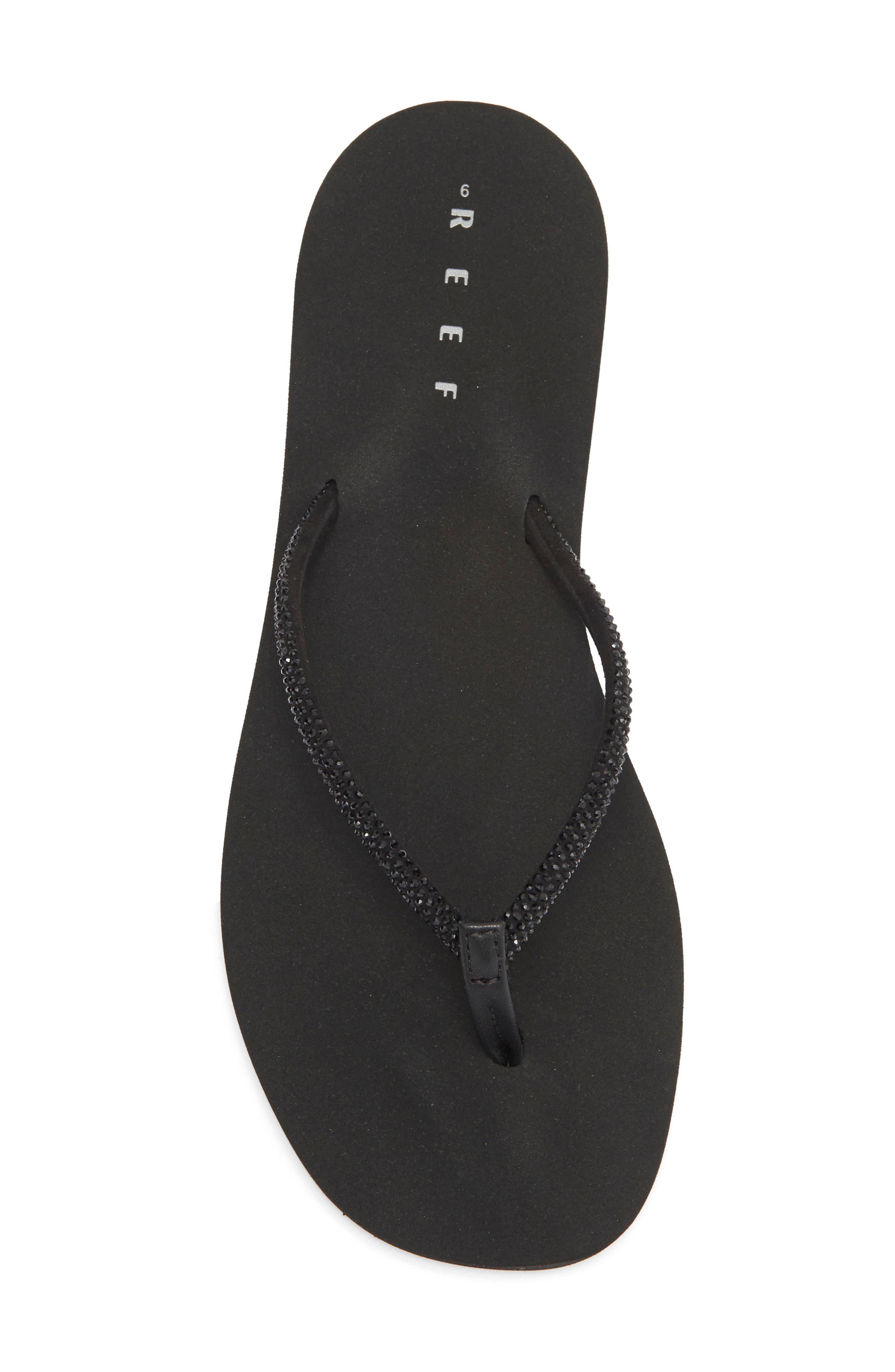Reef Bliss Bling Fling Flip Flop, Alternate, color, Black