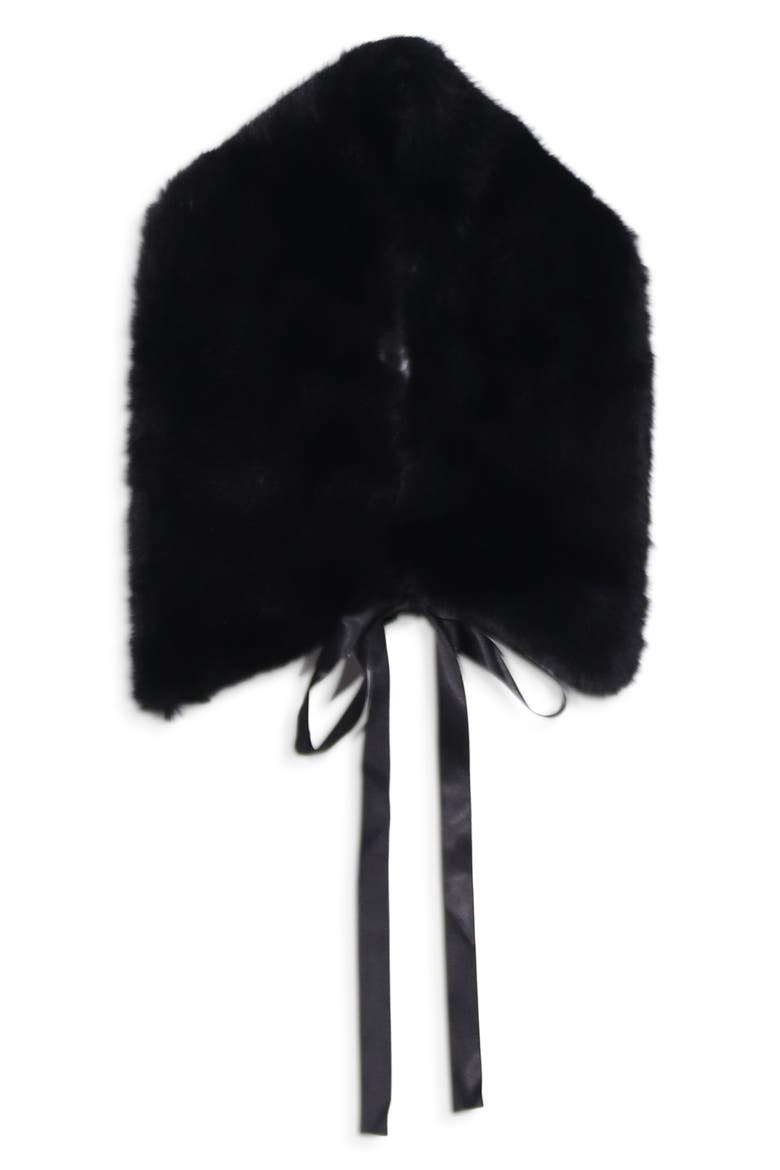 Norfolk Faux Fur Collar, Main, color, BLACK