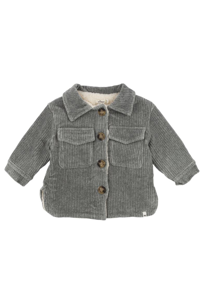 Corduroy With Snowdrift Shacket-Toddler, Main, color, Heather Grey