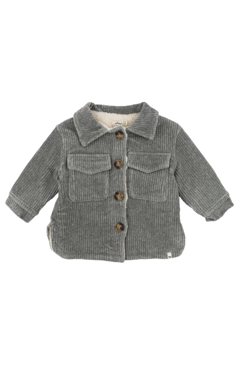 oh baby! Corduroy With Snowdrift Shacket-Toddler, Main, color, Heather Grey