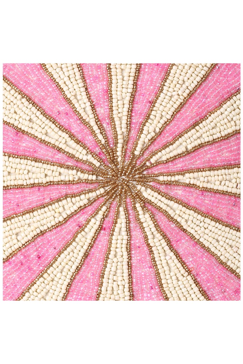 Scalloped Beaded Placemat, Alternate, color, PINK
