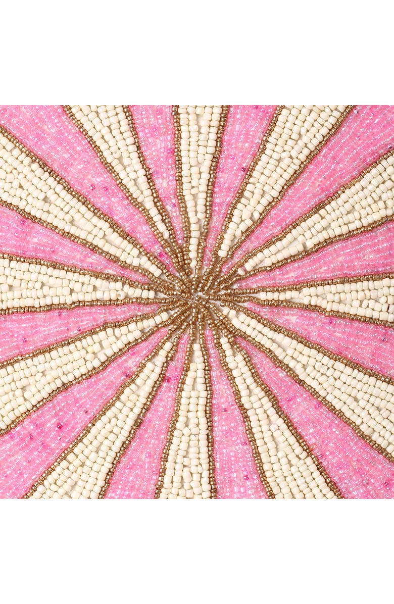 Tiramisu Scalloped Beaded Placemat, Alternate, color, Pink