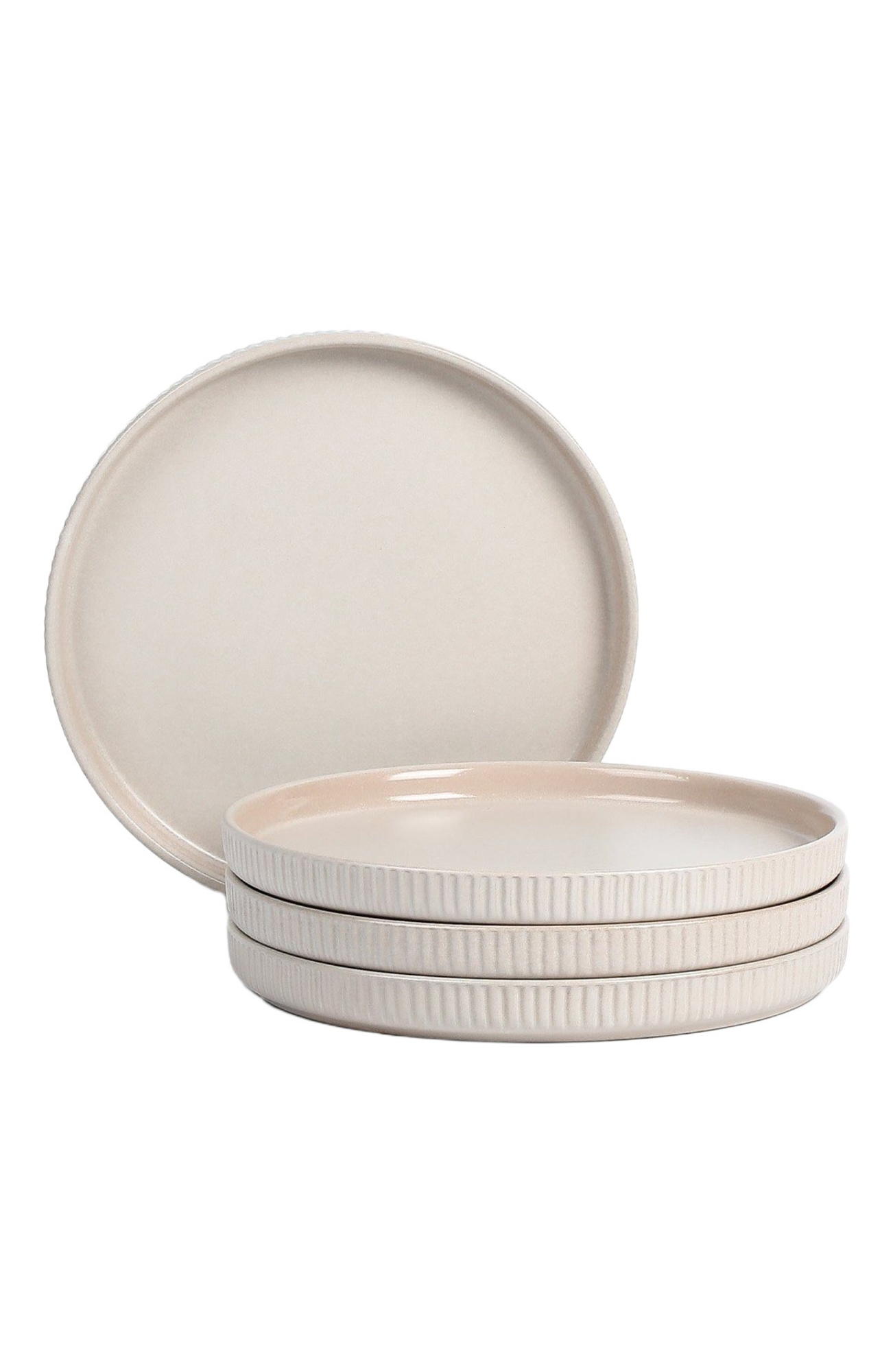 Stone Lain Haven Stoneware 4-Piece Salad Plate Set - Beige