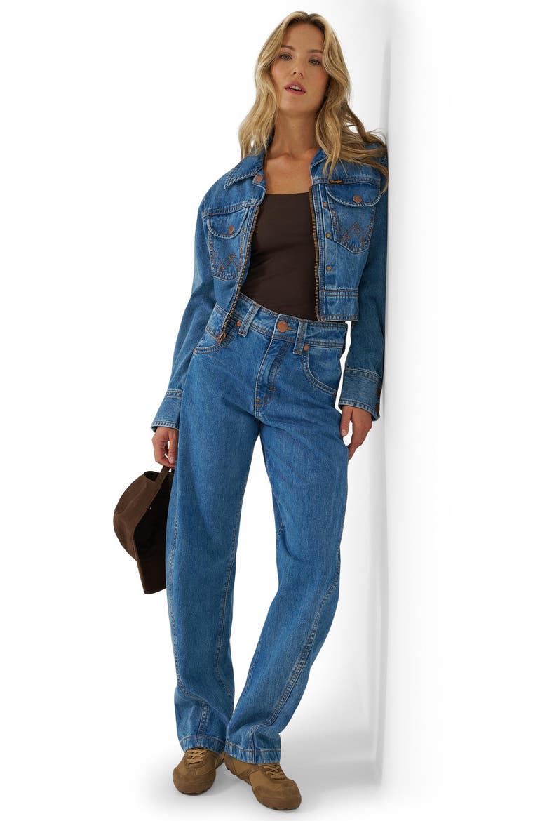 Super Barrel High Waist Wide Leg Jeans, Alternate, color, COWBOY FADE